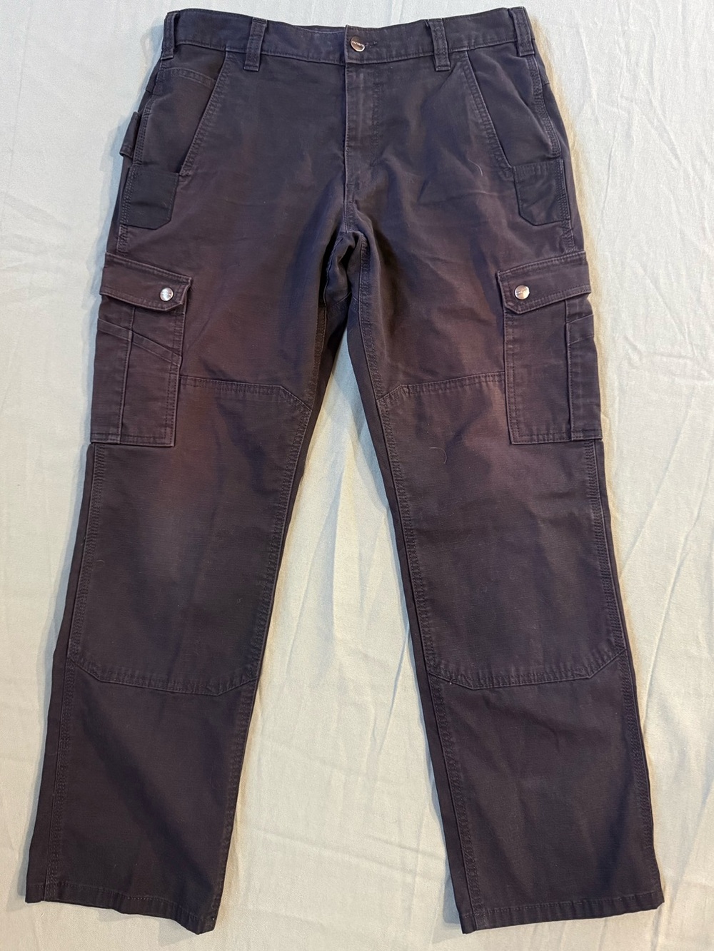Men's Carhartt Black Cargo Work Pants 34 x 30